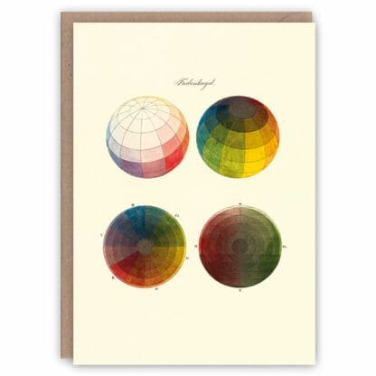 'Colour Spheres' – colour theory greetings card by The Pattern Book
