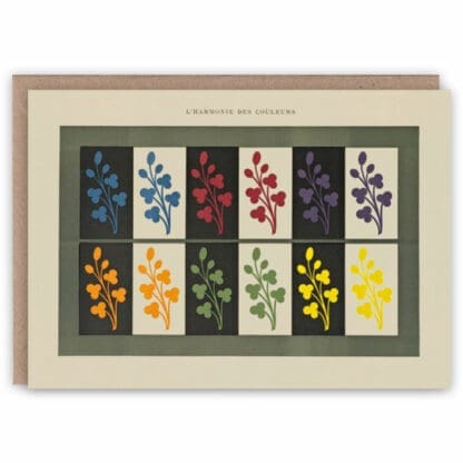 'L'Harmonie des Couleurs II' – colour theory greetings card by The Pattern Book