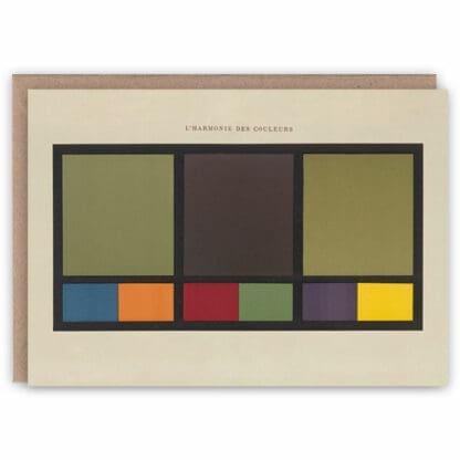 'L'Harmonie des Couleurs I' – colour theory greetings card by The Pattern Book