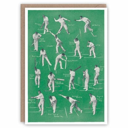 Cricket – a vintage sports greetings card by The Pattern Book