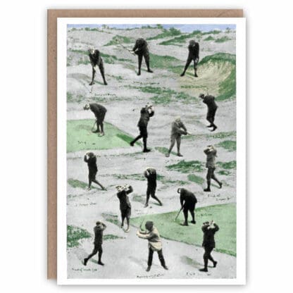 Golf – a vintage sports greetings card by The Pattern Book
