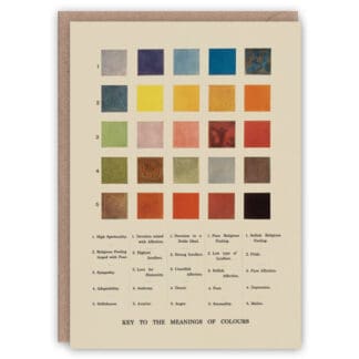 'Meanings of Colours' – Colour Theory greetings card by The Pattern Book