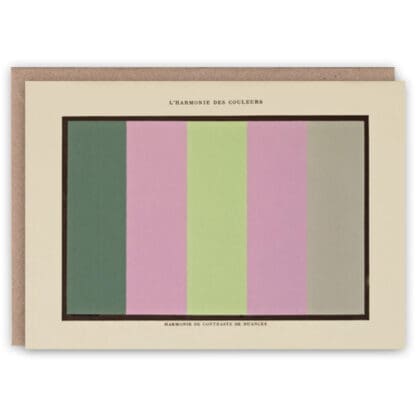 'L'Harmonie III' – Colour Theory greetings card by The Pattern Book