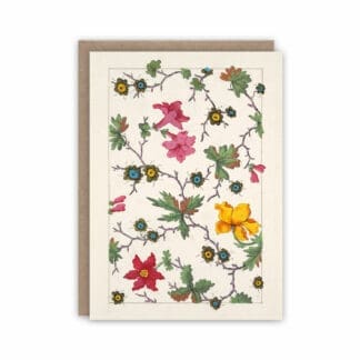 Notecard with a floral pattern